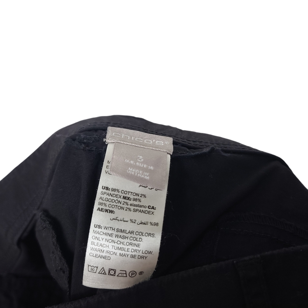 Chico's Black Pants 16 - Picture 7 of 8